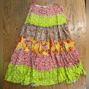 Miss Me Vibrant Patchwork Maxi Skirt